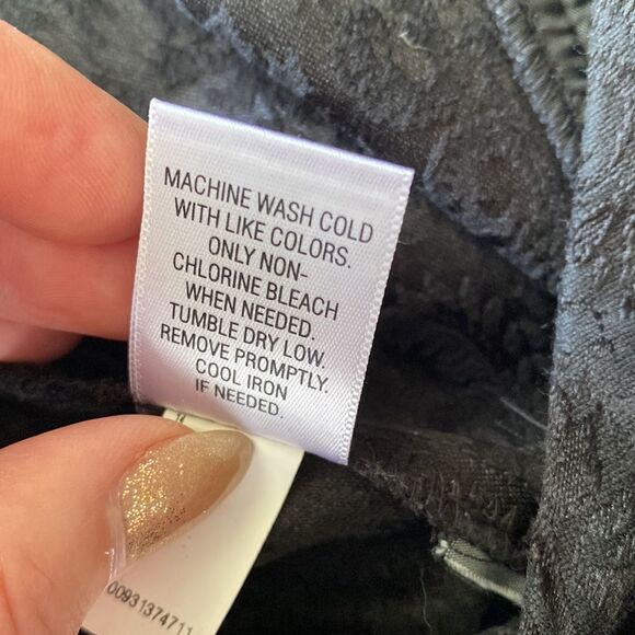 ❤️Last Chance Dana Buchman cotton blend black paisley cigarette pants size 14 - Picture 6 of 10